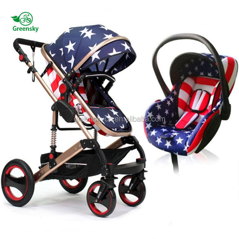 Newborn Baby Prams Stroller 3 in 1 Car Seat Strollers Walkers Carriers Travel Wagon Baby Strollers with Car Seat