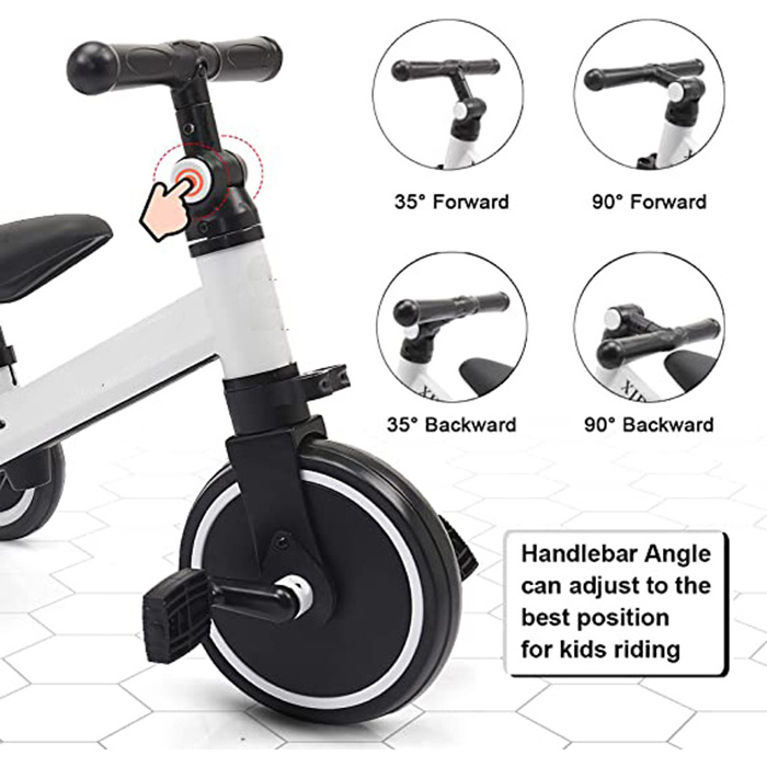 3 in 1 Toddler Bike for 1-4 Years Old Kids, Toddler Tricycle Kids Trikes Tricycle Ideal for Boys Girls, Balance Training bike