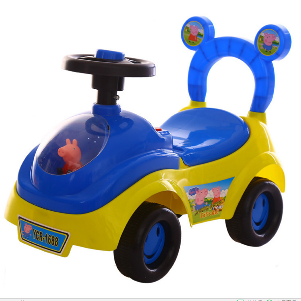 Smiling face kids electric walkers toys riding cars baby music baby ride on car