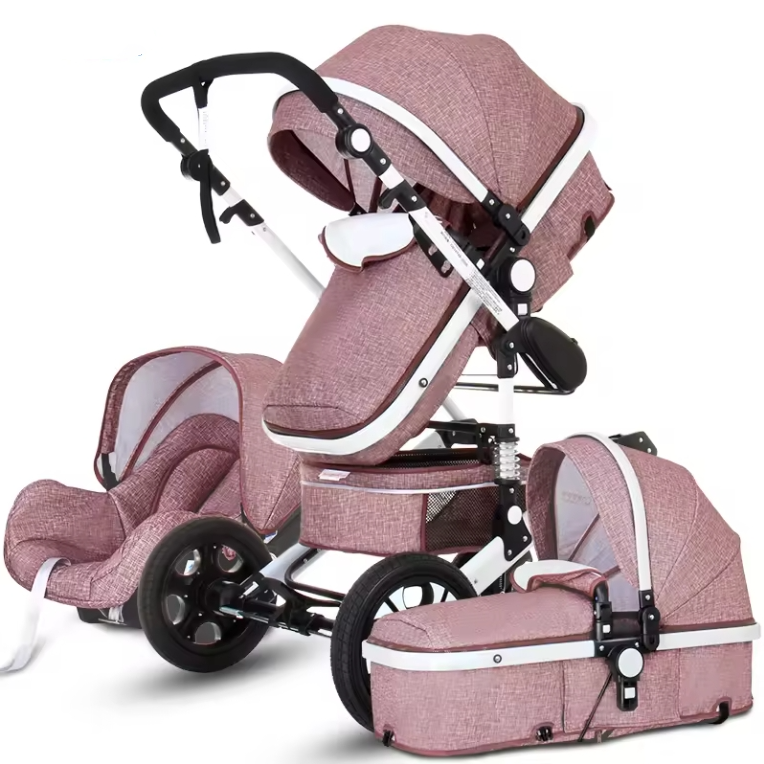 Luxury Baby Prams Stroller 3 in 1 Car Seat Strollers Walkers Carriers Travel Wagon Baby Stroller with Car Seat for Baby Toddler