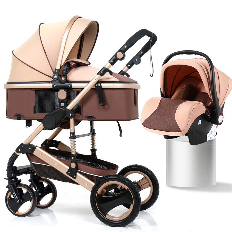 Multifunction Travel Prams Strollers Wagon Pushchair Kinderwagen 3 in 1 Baby Carriage Cradle Folding Baby Pram Stroller Car Seat