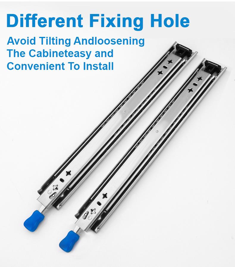 ROEASY heavy duty roller bearing drawer slides metal drawer guide rails telescopic slides linear rails