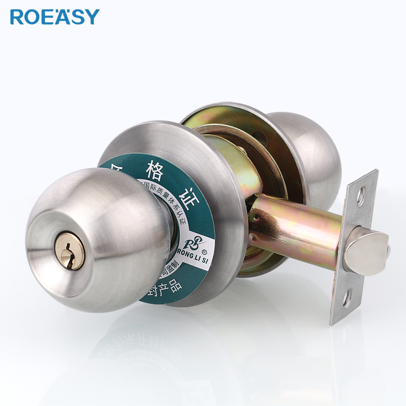 ROEASY CK-587 candados Stainless Steel Cylindrical Knob Door Lock gate lock  For Hotel Bedroom bathroom door lockset