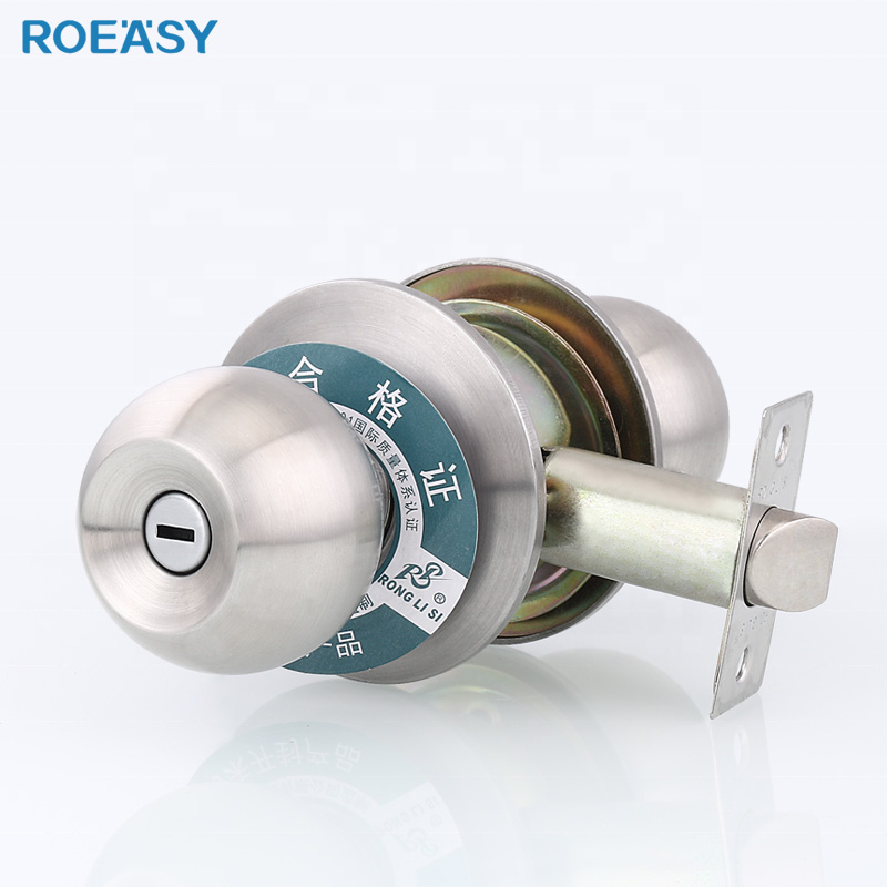 ROEASY CK-587 candados Stainless Steel Cylindrical Knob Door Lock gate lock  For Hotel Bedroom bathroom door lockset