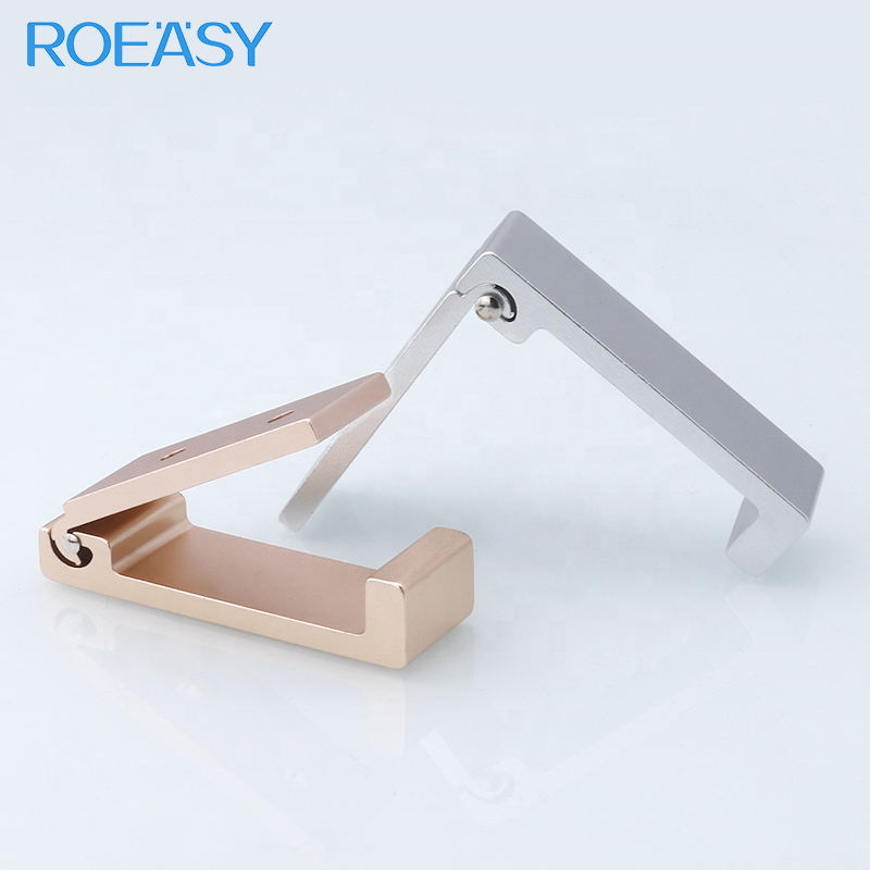 ROEASY Foldable Black Golden Modern Style Heavy Duty Wall Mount Towel Single  Coat Hook for Bathroom