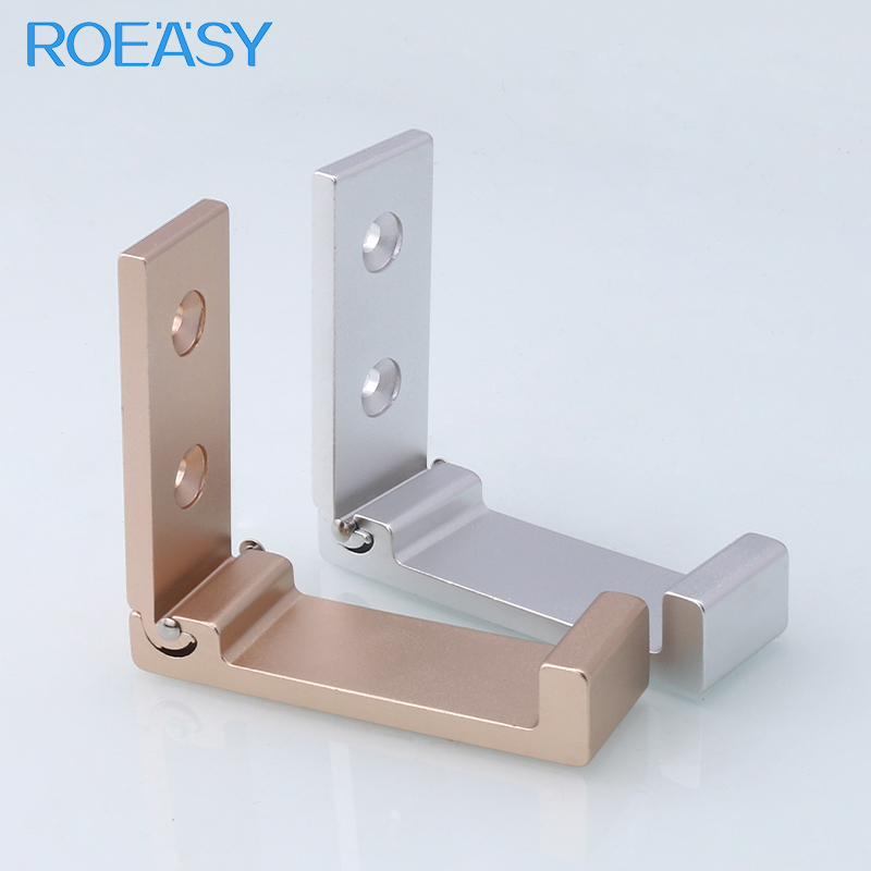 ROEASY Foldable Black Golden Modern Style Heavy Duty Wall Mount Towel Single  Coat Hook for Bathroom