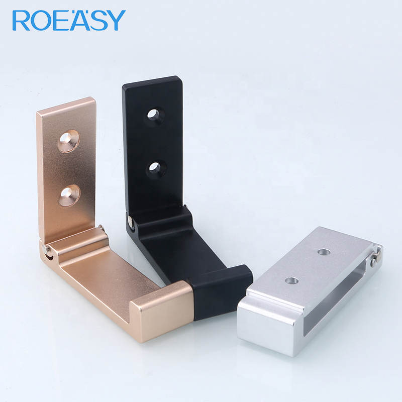 ROEASY Foldable Black Golden Modern Style Heavy Duty Wall Mount Towel Single  Coat Hook for Bathroom