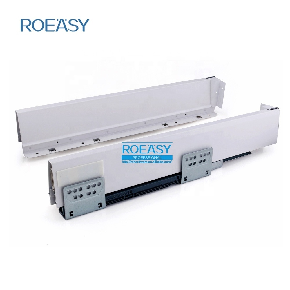 ROEASY soft closing undermount tandem metal drawer storage furniture box kitchen cabinet drawer slide