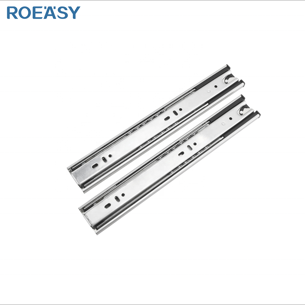 ROEASY Cabinet Self Locking Drawer Slide Soft Close Self Locking Telescopic Channel 45mm Ball Bearing Slide