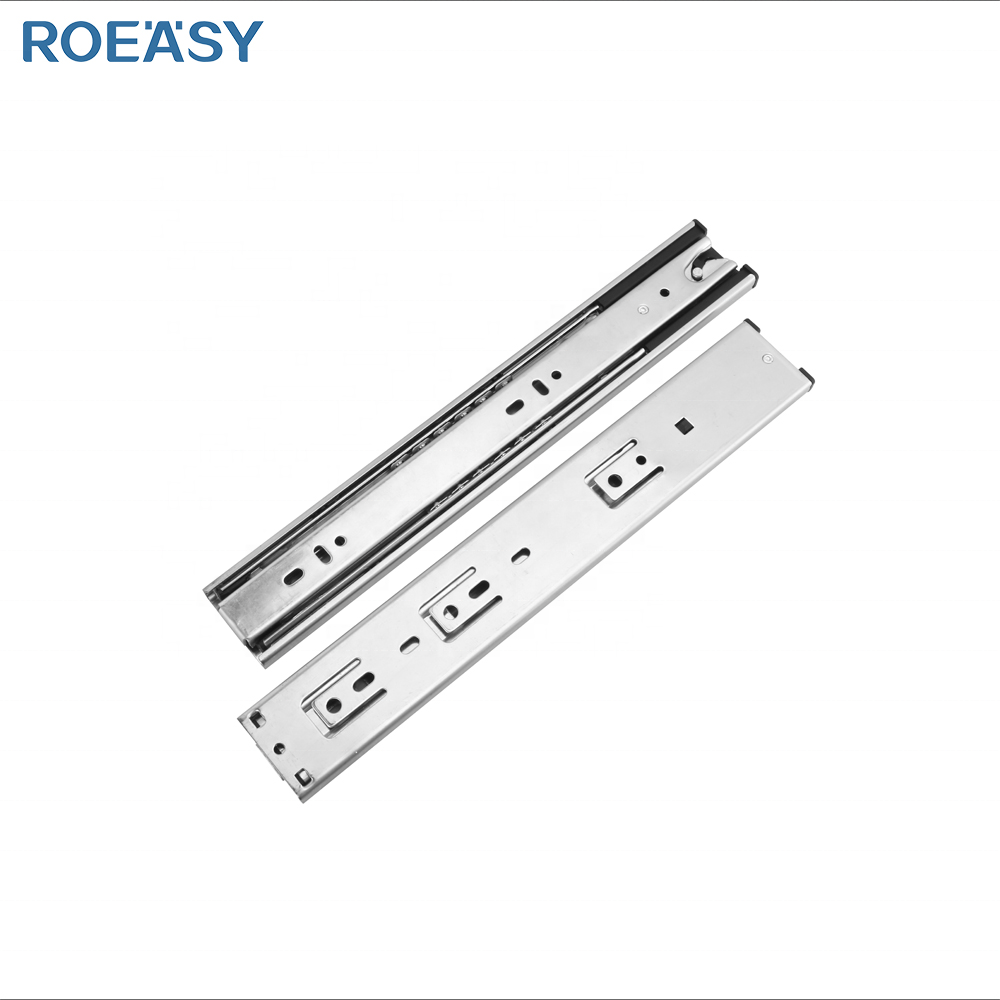 ROEASY Cabinet Self Locking Drawer Slide Soft Close Self Locking Telescopic Channel 45mm Ball Bearing Slide