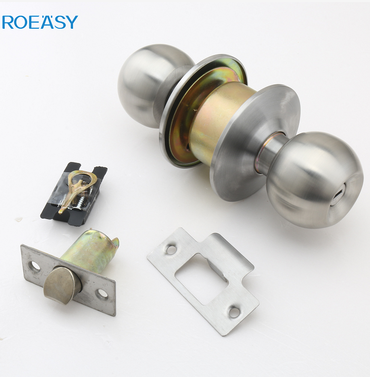 Roeasy Ss 201 Cam Lock Stainless Steel Knob Lock Cylindrical Door Lock For Bathroom