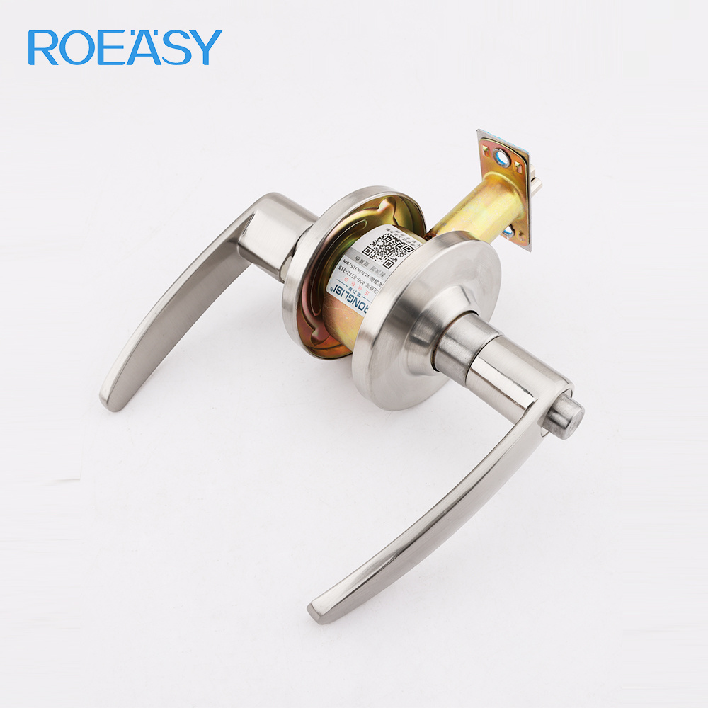 ROEASY New Design Tubular Leverset Door Lever Lock Heavy Duty Passage Lever Handle Cylindrical Lock For Bedroom Bathroom