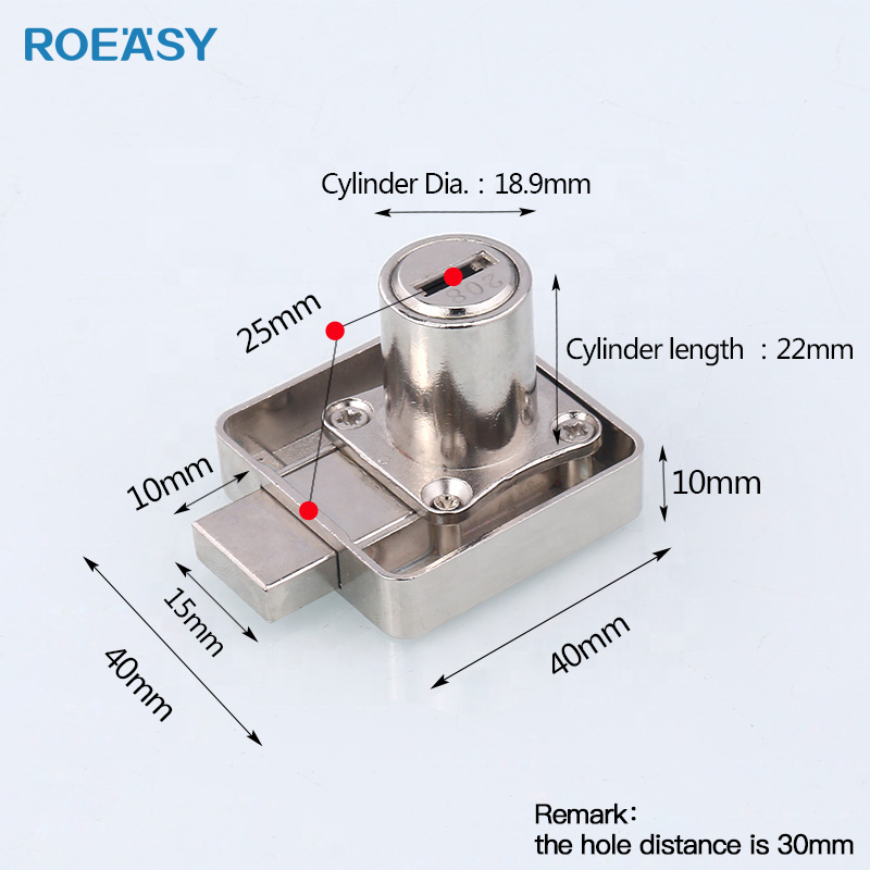 ROEASY Drawer Locks for furniture cabinet lock desk with 32mm & 22 mm cupboard  door lock