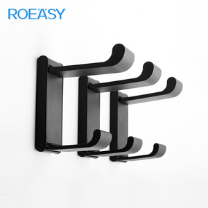 ROEASY in stock foldable nail free Wall Mount Metal bedroom  Bathroom Wardrobe Towel Coat Clothes Hidden towel Hook