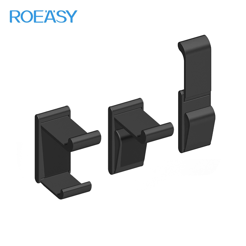 ROEASY in stock foldable nail free Wall Mount Metal bedroom  Bathroom Wardrobe Towel Coat Clothes Hidden towel Hook