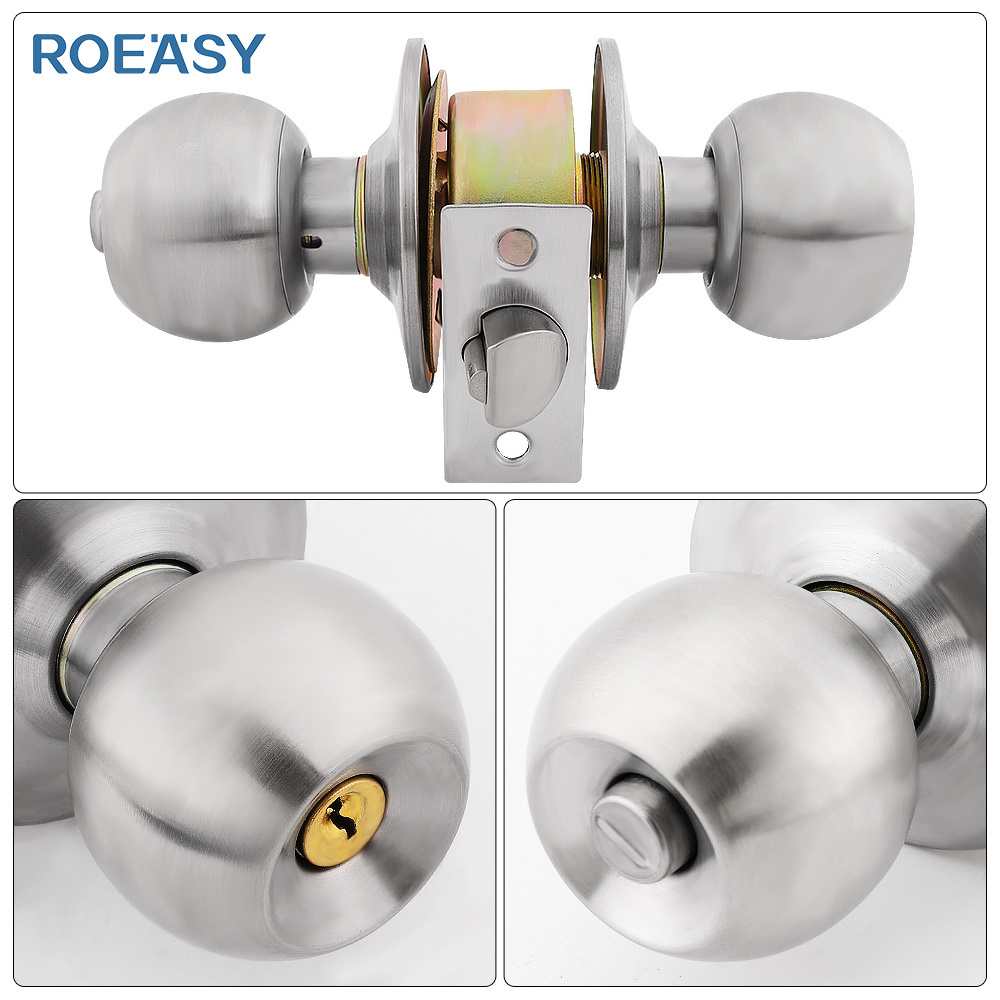 ROEASY CK-587 Stainless Steel Cylindrical Knob Door Lock For Hotel Bedroom bathroom