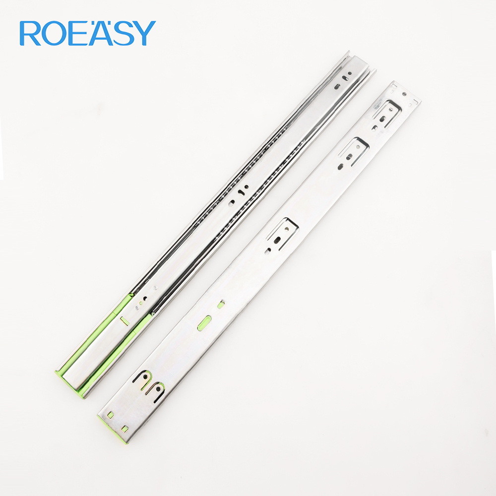 ROEASY Full Pull Type Soft Closing Cabinet undermount drawer slide Customizable Factory Direct Telescopic Drawer Channel Slide