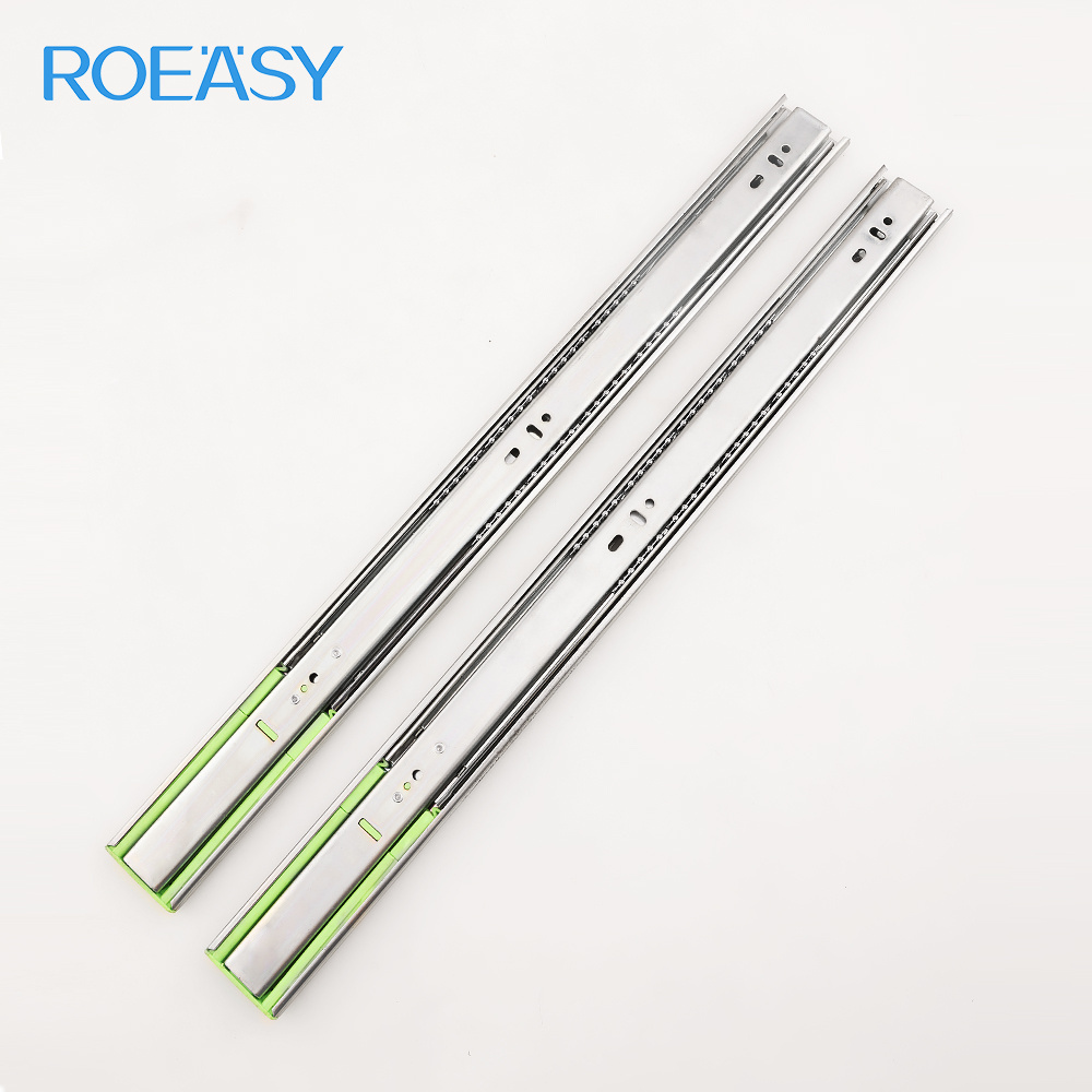 ROEASY Full Pull Type Soft Closing Cabinet undermount drawer slide Customizable Factory Direct Telescopic Drawer Channel Slide