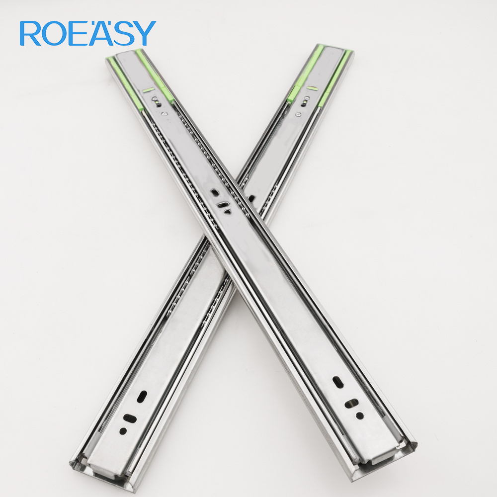 ROEASY Full Pull Type Soft Closing Cabinet undermount drawer slide Customizable Factory Direct Telescopic Drawer Channel Slide