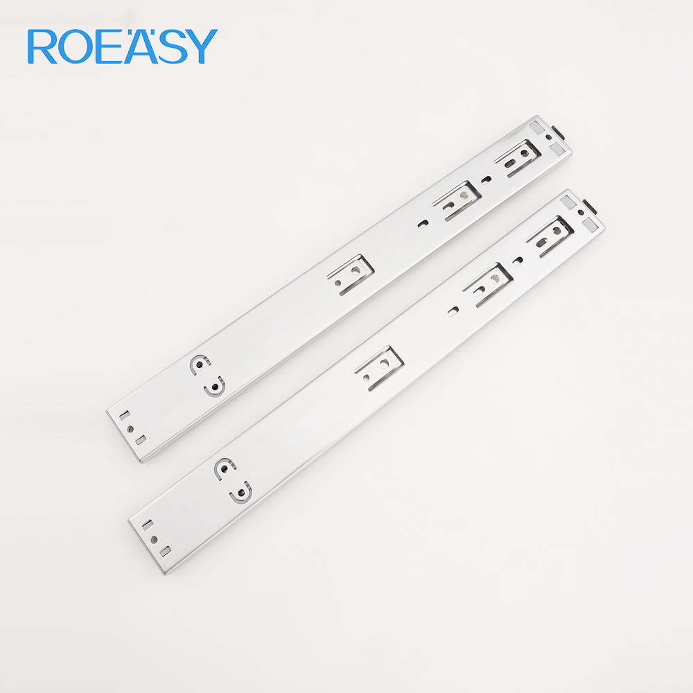 ROEASY 45mm Drawer telescopic channel Soft Close Drawer Slider Ball Bearing Drawer push to open ball bearing slide