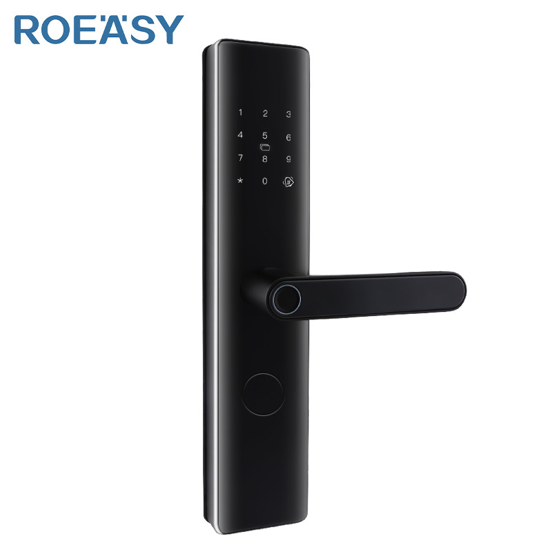 ROEASY Waterproof Smart lockWIFI APP Smart Door Lock Aluminum Fingerprint Inside Digital Handle Keyless Tuya Smart Lock