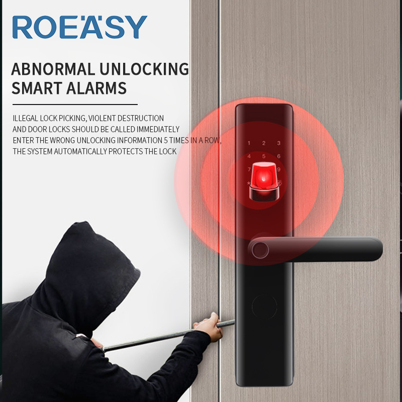 ROEASY Waterproof Smart lockWIFI APP Smart Door Lock Aluminum Fingerprint Inside Digital Handle Keyless Tuya Smart Lock