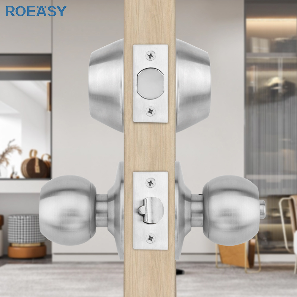 Roeasy Knob Door Lock Handle for interior doors American Duty Bedroom Handles cylindrical Knob And Deadbolt Combo Door Lock