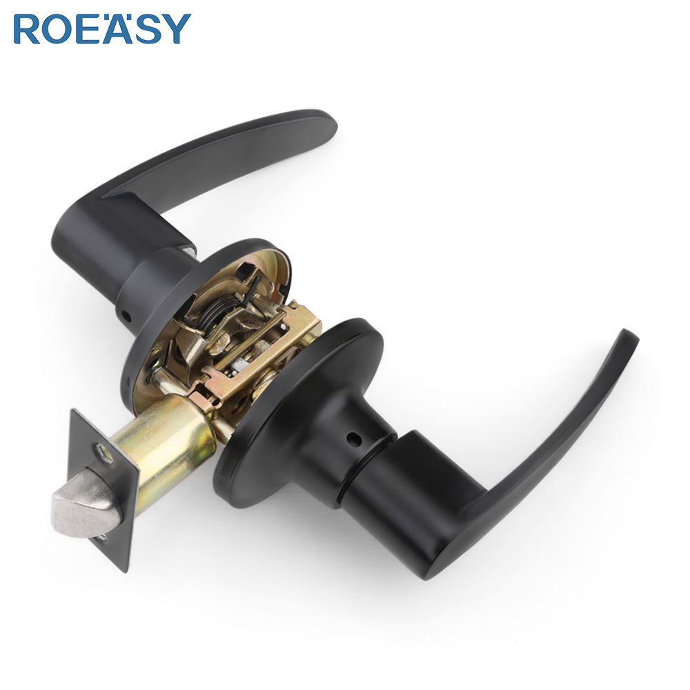 ROEASY bathroom door lock black direct sales wholesale price door lock handle security locks door