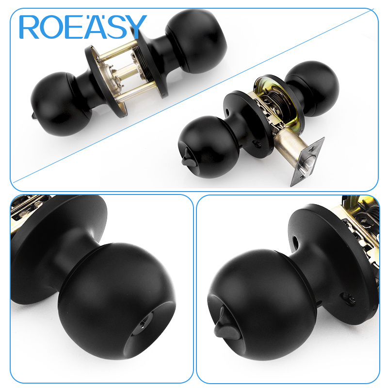 ROEASY commercial door locks privacy bathroom bedroom 587 interior door handle lock stainless steel cylindrical knob door lock