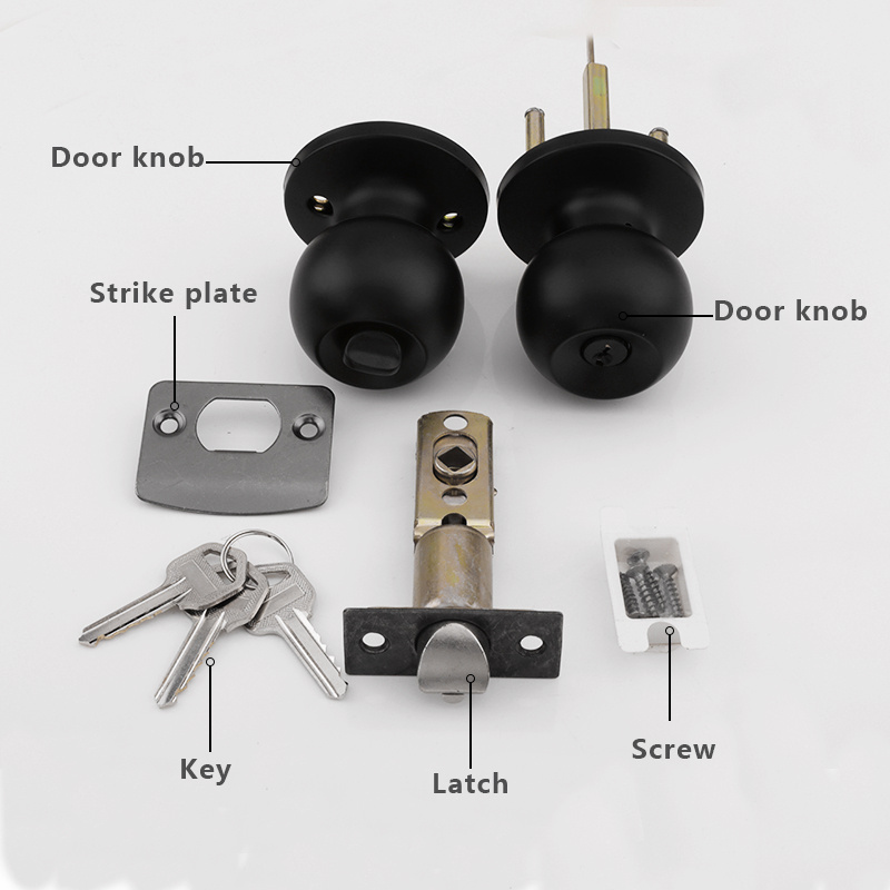 ROEASY commercial door locks privacy bathroom bedroom 587 interior door handle lock stainless steel cylindrical knob door lock