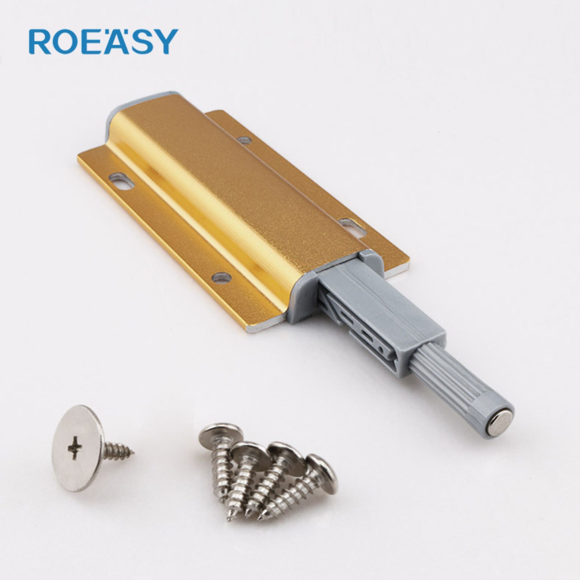 ROEASY Cabinet Drawer Push to Open System Damper Buffer Magnetic Push Latches for Cabinets Hardware Touch Push to Open