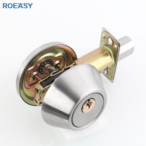 ROEASY Single Open Deadbolt Lock Brass Cylinder Sash Latch and Deadbolt Mortise Security Door Lock