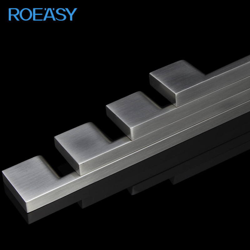 ROEASY Modern Cabinet Handles And Knobs For Metal Kitchen Brushed Nickel Cabinet Handle Drawer Door Furniture Handle