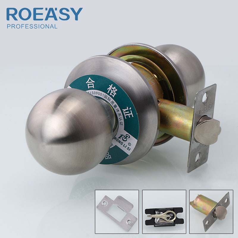 ROEASY knob lock security lock system for passage room door without key handle  door lock