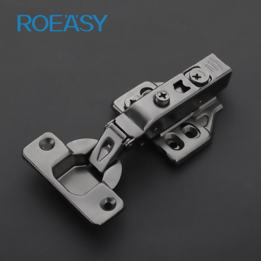 Roeasy traditional 35mm  cup cold-rolled steel black furniture hinge  121g soft closing 3D cabinet concealed door hinge