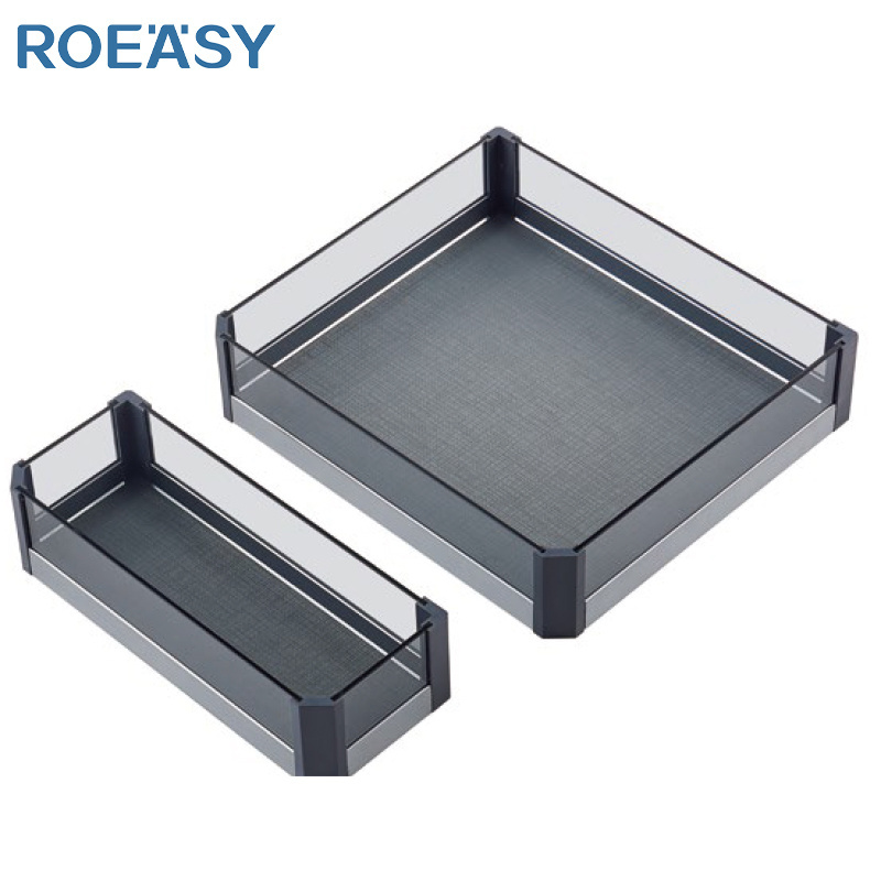 ROEASY Kitchen high cabinet pull basket Multi-layer with damping rail cabinet rack Cabinet high deep pull basket