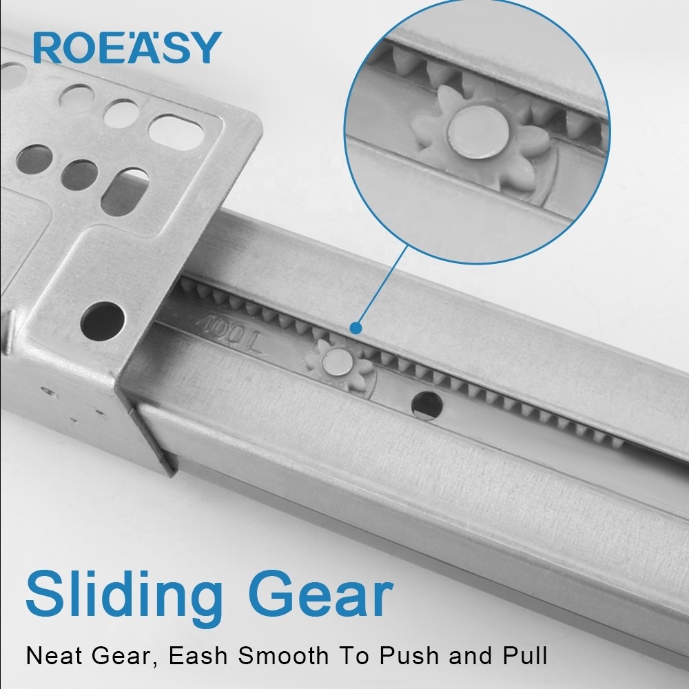 ROEASY drawer slides soft close drawer slide metal box out ball bearing drawer slide