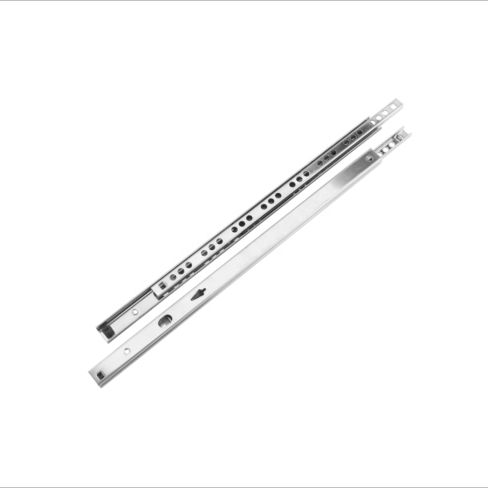 ROEASY Drawer Slide 17mm Zinc Furniture Accessories Two Way Linear Ball Bearing Drawer Slide