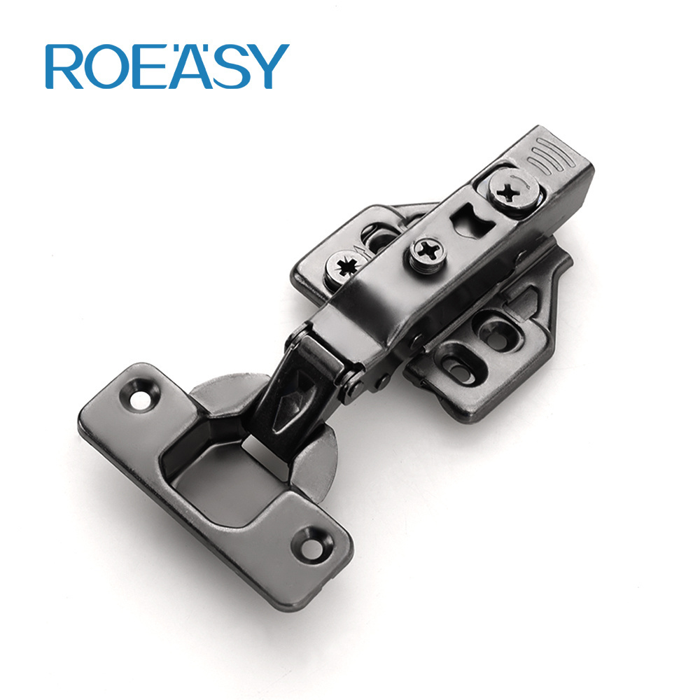 Roeasy traditional 35mm  cup cold-rolled steel black furniture hinge  121g soft closing 3D cabinet concealed door hinge