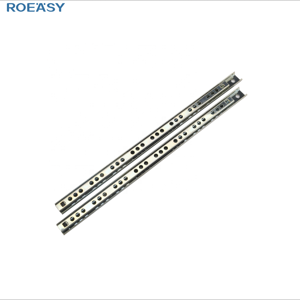 ROEASY Drawer Slide 17mm Zinc Furniture Accessories Two Way Linear Ball Bearing Drawer Slide