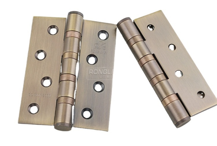 ROEASY 304 Stainless Steel Iron Metal Spring Door Hinge Antique Brass Hinge For Classic Door