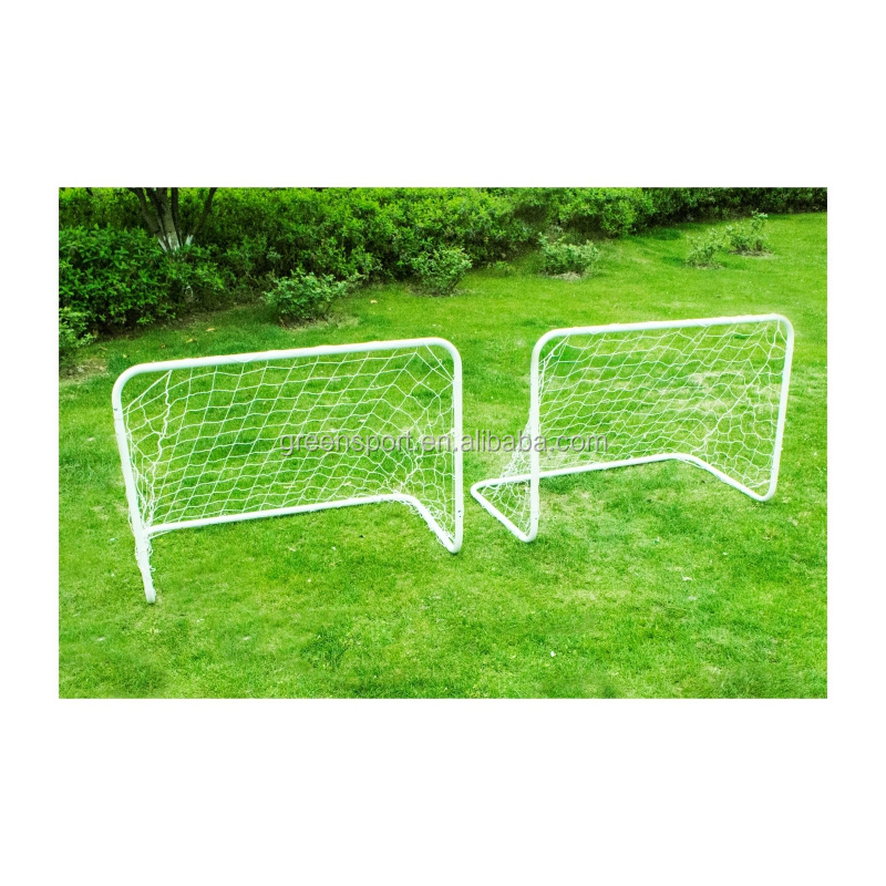 High quality outdoor METAL soccer goal post soccer  training equipment 2 balls 1 pump  2 in 1 soccer goal