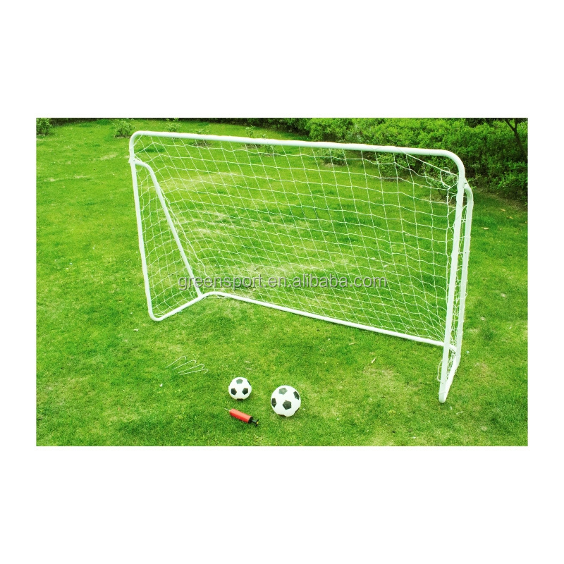 High quality outdoor METAL soccer goal post soccer  training equipment 2 balls 1 pump  2 in 1 soccer goal