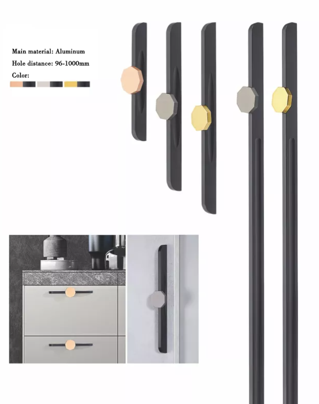 47 INCH Aluminum Wardrobe Door Handles Long handle for Kitchen Cabinet, Pantry Door Closet