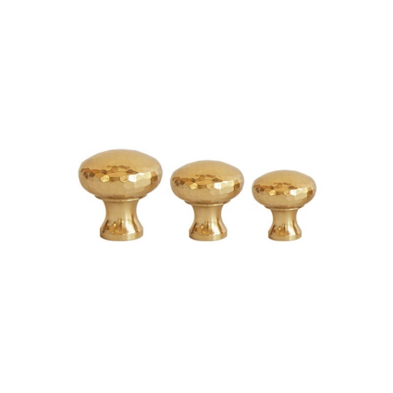 hammer design Brass Furniture Handles kitchen cabinet drawer hardware pulls knobs brass hammer pattern handle