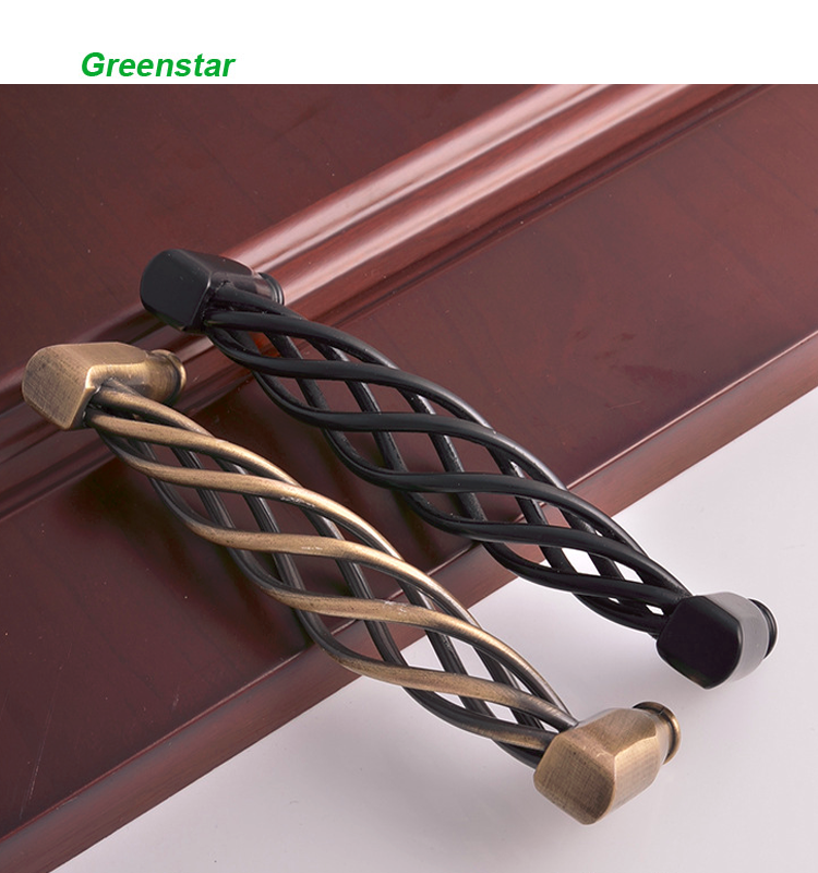 2020 Greenstar Bird Nest Black Brown Cabinet Hardware Handle Pull  For Drawer Handle Dresser Kitchen Cupboard Furniture