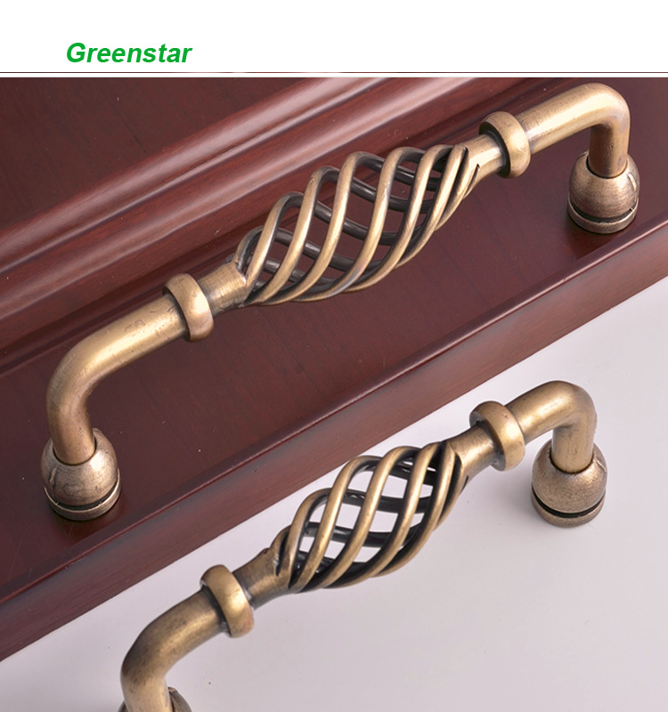 2020 Greenstar Bird Nest Black Brown Cabinet Hardware Handle Pull  For Drawer Handle Dresser Kitchen Cupboard Furniture