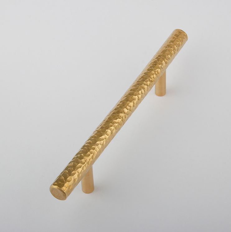 hammer design Brass Furniture Handles kitchen cabinet drawer hardware pulls knobs brass hammer pattern handle