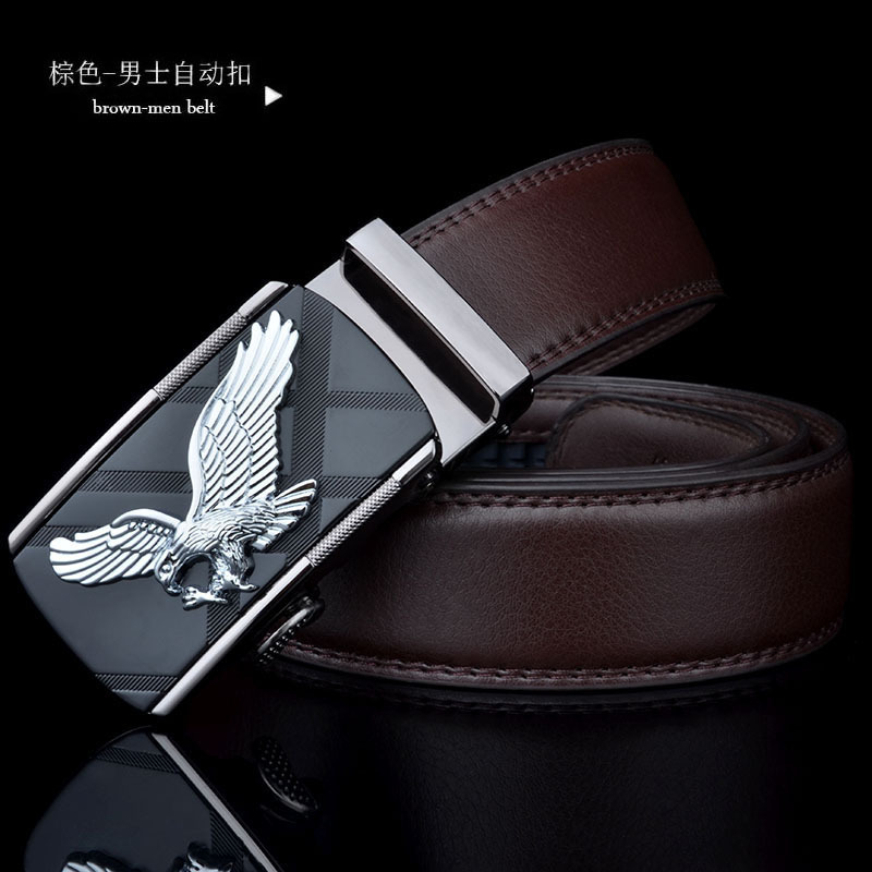 Best selling Fashion men belts genuine cow leather automatic buckle belt