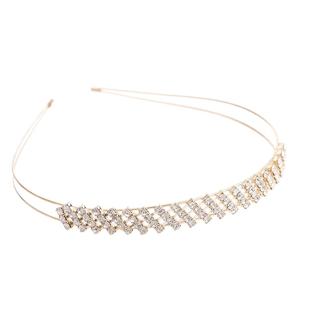 Fashionable double-layer diamond headband metal headband bride headband children's hair accessories